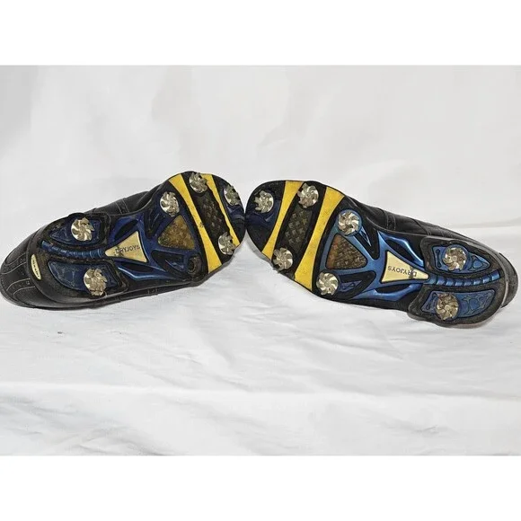 FootJoy Dryjoys Golf Shoes 53633 Black Pebbled Leather Men's Size 10.5 Wide EUC - Picture 6 of 13